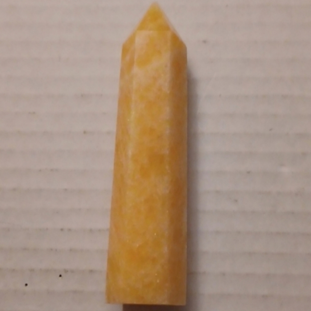 Light Orange Tower Crystal With White Hues - Gemstone